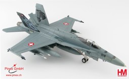 Picture of Hobbymaster F/A-18 Hornet Swiss Airforce Squadron 18 die cast aircraft model HA3507
